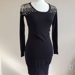 Say what Small Sweater Black silver sequins dress